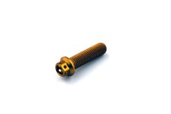 Aluminium Race Flanged Hex Extra Small Head Bolt M8 x 1.25mm x 30mm - Gold
