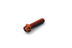 Aluminium Race Flanged Hex Extra Small Head Bolt M8 x 1.25mm x 30mm Orange
