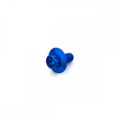 Aluminium Race Large Head Bolts M5 x 0.8mm x 12mm (12mm Flange Diameter) Blue