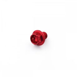 Aluminium Race Flanged Hex Head Bolts M5 x 0.8mm x 10mm Red