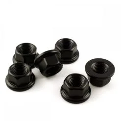 Kawasaki ER6F 12+ Aluminium Rear Sprocket Nut Kit X6 - Black