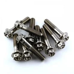 Kawasaki ER6N 12+ Stainless Race Spec Flanged Hex Front Fork Yoke & Pinch Bolts