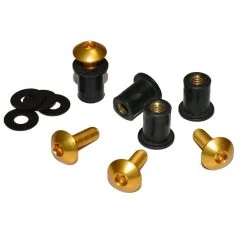 Kawasaki Ninja 650 17-20 Aluminium Screen Bolt Kit Gold