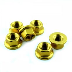 Kawasaki ZX9R NINJA 00-01 Aluminium Rear Sprocket Nut Kit X6 - Gold