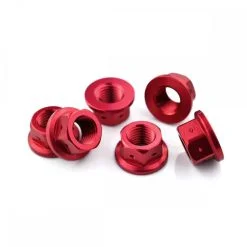 Kawasaki Ninja 650 17-20 Aluminium Sprocket Nut Kit Drilled for Lockwire Red