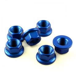 Kawasaki ZXR750 LM 1993 Aluminium Rear Sprocket Nut Kit X6 - Blue