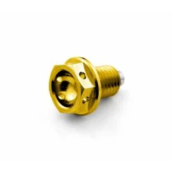 Titanium Sump Plug Race Magnetic M12 x 1.5mm x 15mm Gold