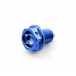 Titanium Sump Plug Race Magnetic M12 x 1.5mm x 15mm Blue