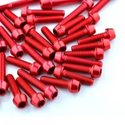 Kawasaki ZX6R 636 13-18 Aluminium Socket Cap Engine Kit Red
