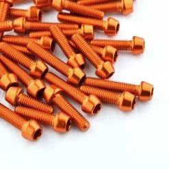 Kawasaki ZX6R 636 19 20 Aluminium Socket Cap Engine Kit - Orange