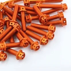 Kawasaki ZX6R 636 19 20 Aluminium Race Drilled Hex Engine Kit - Orange