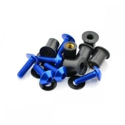 Ducati Hypermotard 950 19-21 Aluminium Screen Bolt Kit Blue