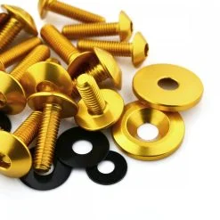 Kawasaki ZX10R 04-05 Aluminium Fairing Bolt Kit Gold