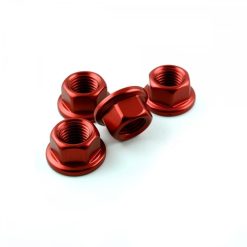 Honda CBF125 2009-15 Aluminium Rear Sprocket Nut Kit Red