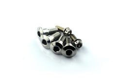 Kawasaki ZZR1400 18+ Stainless Hex Rider Footrest Bolt Kit shiny silver bolts